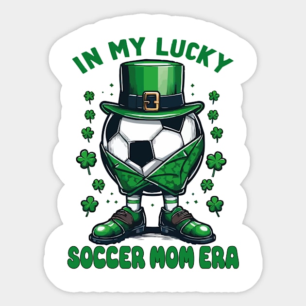 In My Lucky Soccer Mom Era St. Patrick's Day Football Soccer Mommy Sticker by JUST PINK